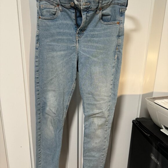 TOPSHOP MOTO JAMIE JEANS SZ 26 X 36 EUC STRETCH STRAIGHT SKINNY - Picture 2 of 3